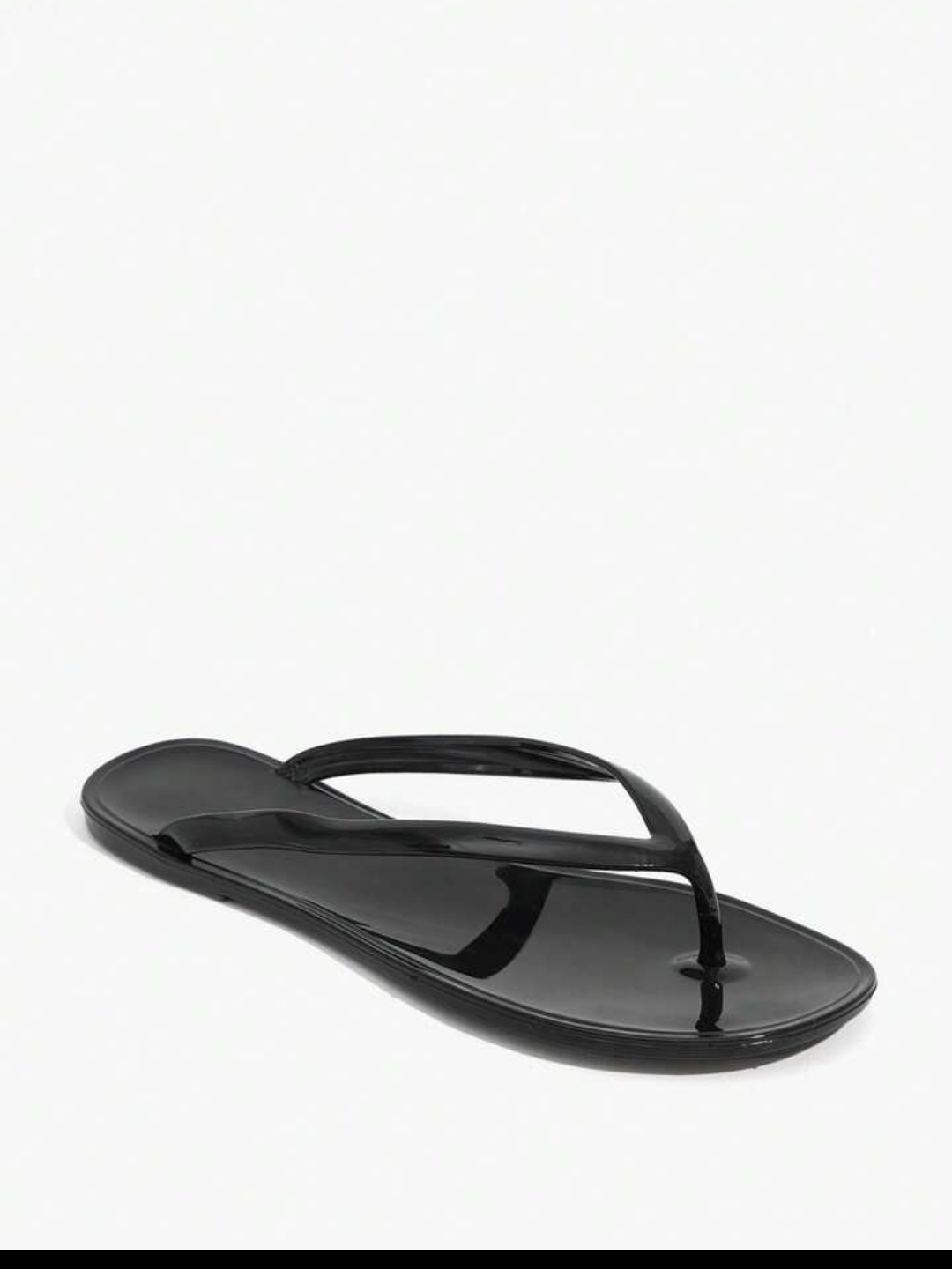 Black Women's Jelly Flip Flop Sandals